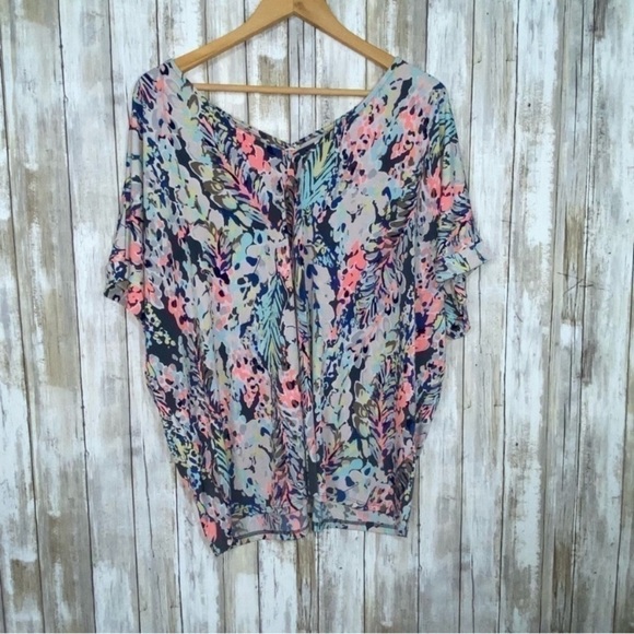 Jodifl Colorful Jungle Dolman Blouse - Picture 2 of 5